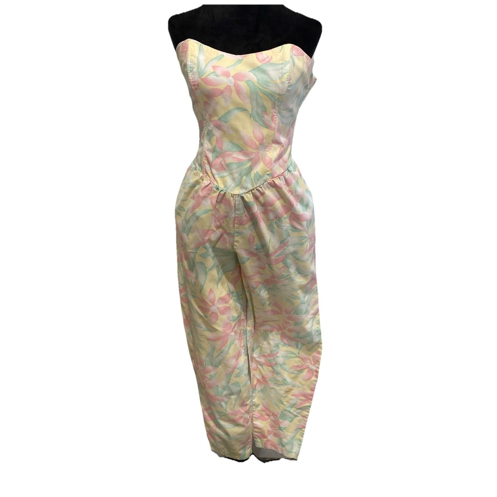 Marrissa Vintage Jumper Pastel Coquette corset top floral V Waste